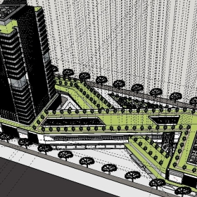 Sketchup�칫������ɫ�߲���ҵ�ۺ���칫¥391