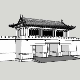 Sketchup古建风格类模型城门0003