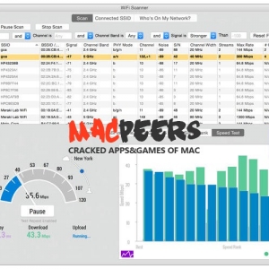 WiFi Scanner for mac 2.7.4 无线网络扫描连接管理器