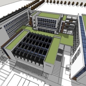 ��ͼ��ʦSketchup������ģ��20221115����Ǯ����ѧ��ѧ¥��ģ398