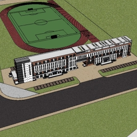 ��ͼ��ʦSketchup������ģ��20221115���¸�ɽ��������ѧУ��������ģ��091