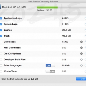 Disk Diet for mac 5.2.5 一键苹果系统清理工具