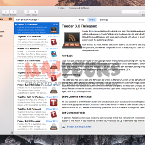 Feeder for mac 3.2.7 创建和发布的RSS