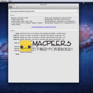 MediaInfo for Mac 0.7.87 媒体信息编辑工具
