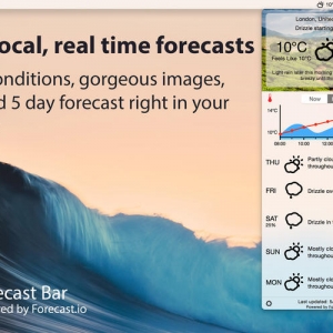 Forecast Bar 1.5.1 Mac 天气和湿度 菜单栏天气软件 绿化 免费下载