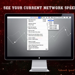 Network Speed Monitor 2.0.4 for mac – 网速监控 绿化 免费下载