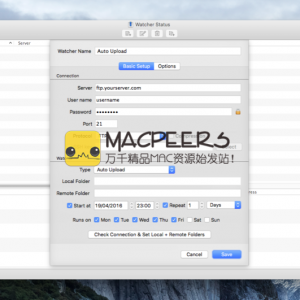 Yummy FTP Watcher 2.2.8 for Mac FTP自动同步工具
