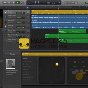 GarageBand for mac 10.1.1 歌曲创建工具 吉他软件