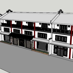 Sketchup古建风格类模型仿古建筑茶楼0017