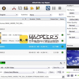 Xilisoft Blu-ray Ripper for mac 2.1.0.20131129 蓝光播放器