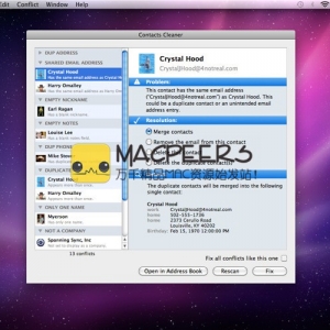 Contacts Cleaner for mac 1.7.3 通讯录整理清理工具