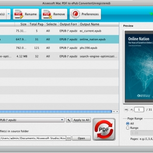 Aiseesoft Mac PDF to ePub Converter 3.2.30 PDF转EPUB工具
