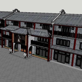 Sketchup古建风格类模型仿古建筑私房菜0018