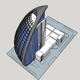 Sketchup�칫����ĳ�߲�칫¥411
