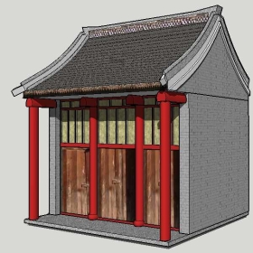 Sketchup古建风格类模型古建0026