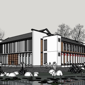 Sketchup�칫����Ϸ¥ģ�;���493