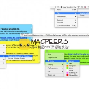 ScrollStickies for Mac 2.05 桌面标签 贴纸 日程提醒