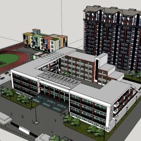 ��ͼ��ʦSketchup������ģ��20221115����Сѧ�׶�԰�߲�סլ538