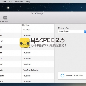 FontGear FontXChange for mac 5.1 OpenType字体转换工具