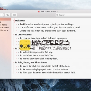 TaskPaper for mac 3.0 待办事项管理工具