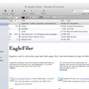 EagleFiler for mac 1.6.4 – 管理你的信息更容易 最新绿化版