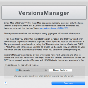 VersionsManager for mac 1.1.0 文件存档版本管理器