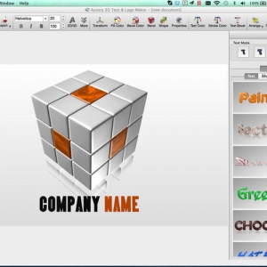 Aurora 3D Text Logo Maker 1.45.21 绿化版 Mac 强大的3D文字标志动画制作软件