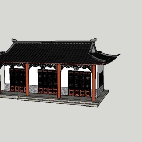 Sketchup古建风格类模型房子0016