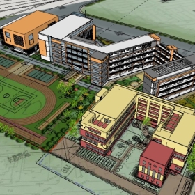 ��ͼ��ʦSketchup������ģ��20221115����һ�����׶�԰�Ͱ�Сѧģ��574