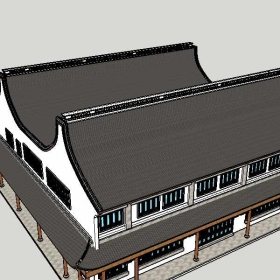Sketchup古建风格类模型0153