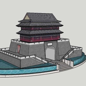 Sketchup古建风格类模型安定楼0160