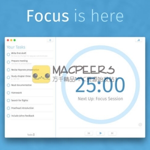 Focus – A Pomodoro Timer 3.2.1 (Mac OS X)