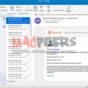 Microsoft Outlook 2016 for mac 15.17.1 最新绿化版