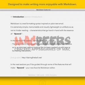 Byword for mac 2.5.1 非常简便的文字创作工具软件