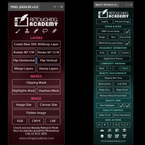 Beauty Retouch Panel for Mac 3.0 and Pixel Juggler v2 for Photoshop
